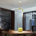 Modern art Italy designer chandelier Copper rod LED acrylic tube hanging pendant light